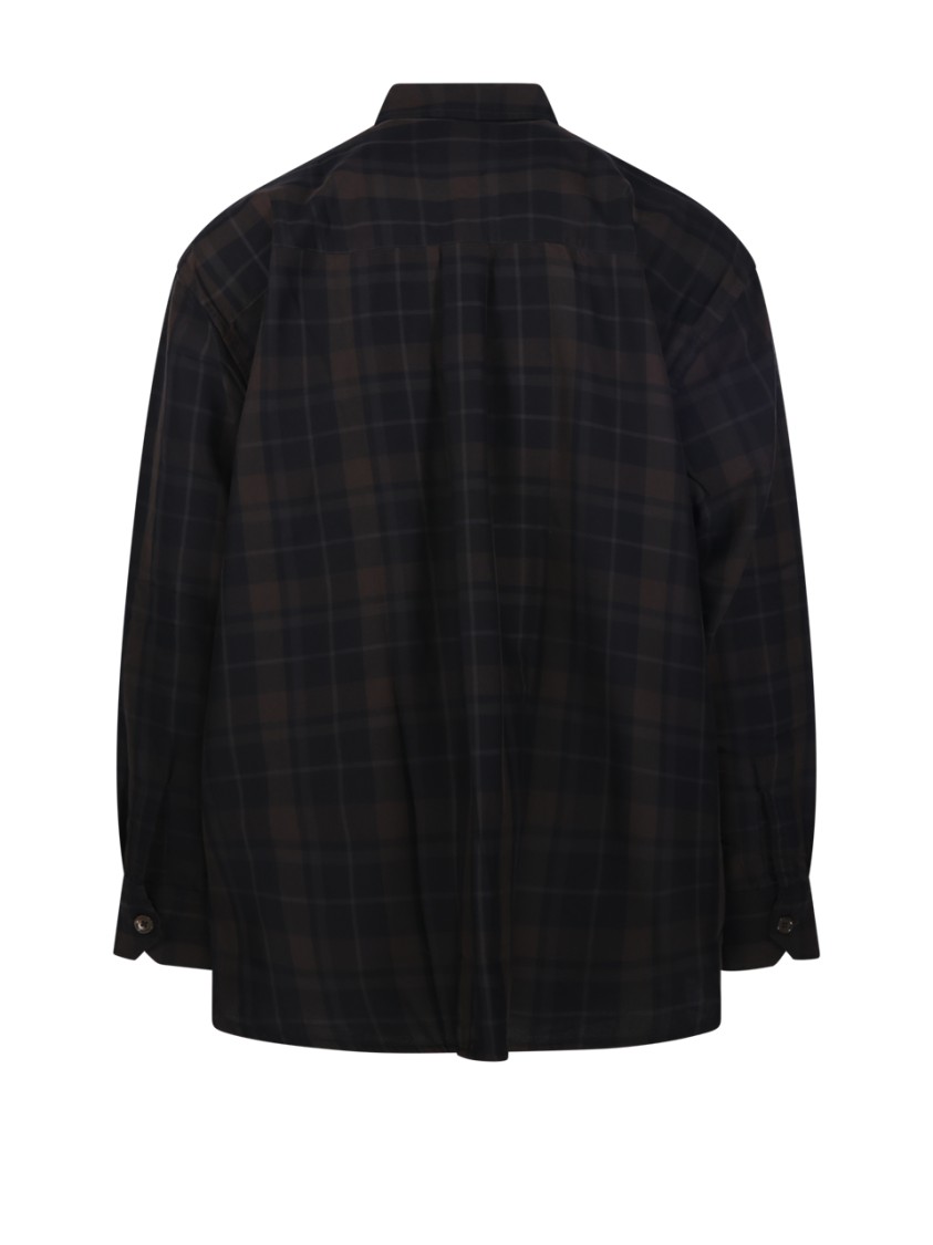 Our Legacy Borrowed Plaid Button-up Shirt In Black