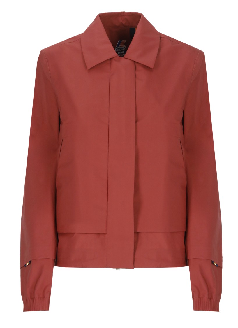 K-way Isarty 3l Poplin Jacket In Red