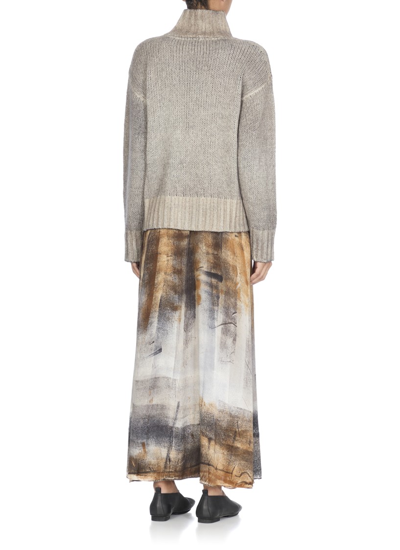 Avant Toi Cashmere Blend High Neck Sweater In Brown