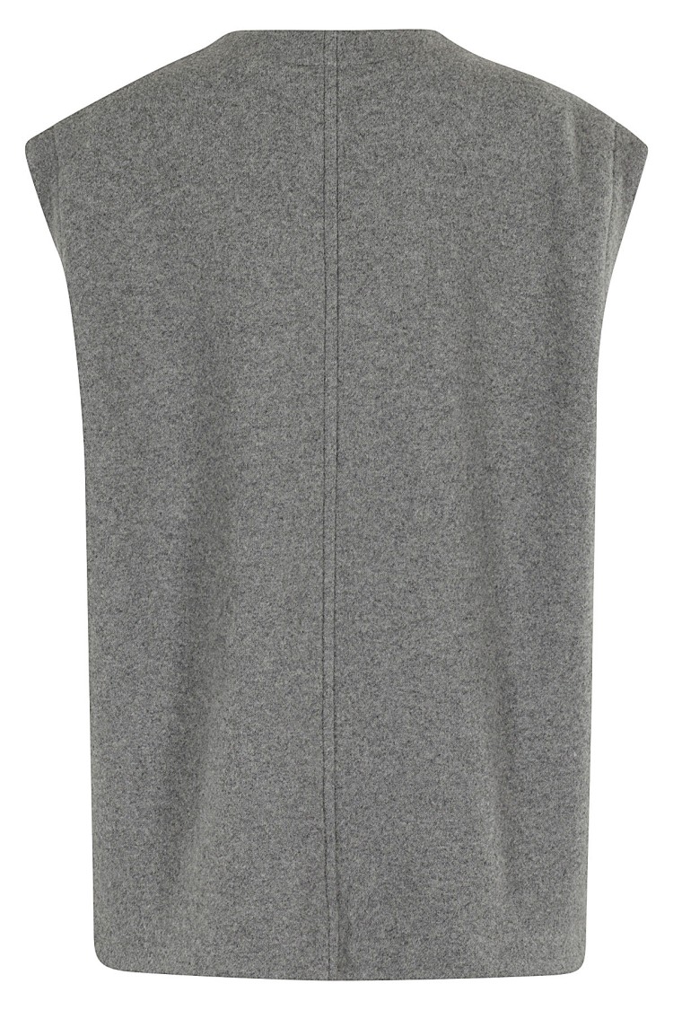 Mm6 Maison Margiela Mm6 By Maison Margiela Oversized Wool Blend Vest In Grey