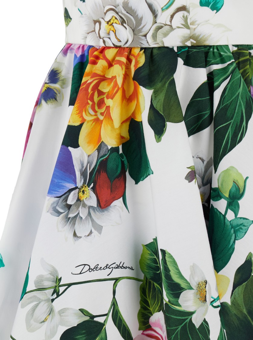 Shop Dolce & Gabbana Square Neckline Multicolor Sleelevelss Mini Dress