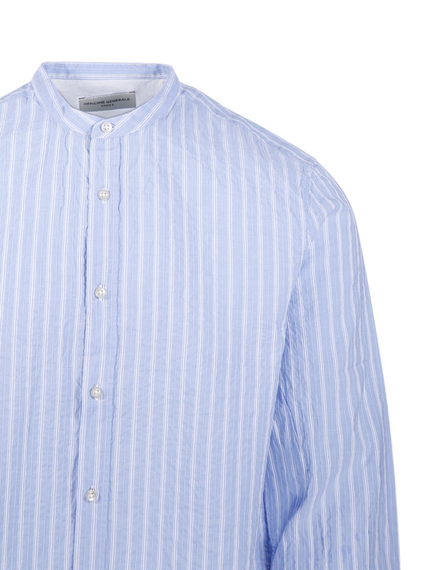 Shop Officine Generale Gaston Shirt In Blue
