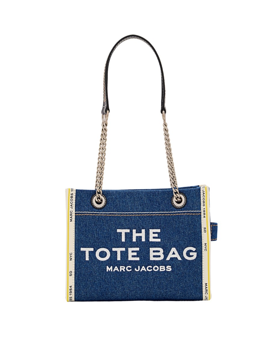 Shop Marc Jacobs The Small Denim Tote Bag In Blue