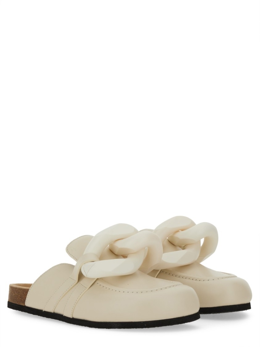 Jw Anderson Loafer With Chain In White