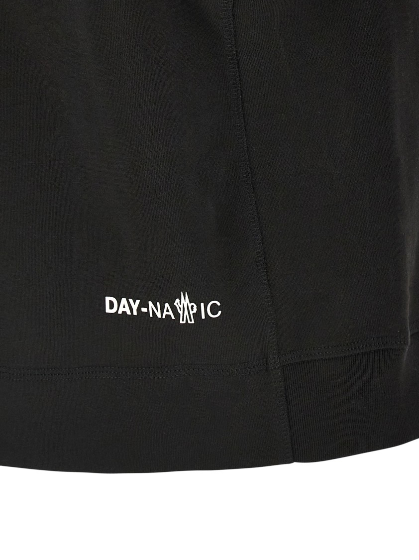 Moncler Grenoble Embossed Logo Cotton Jersey T-shirt In Black