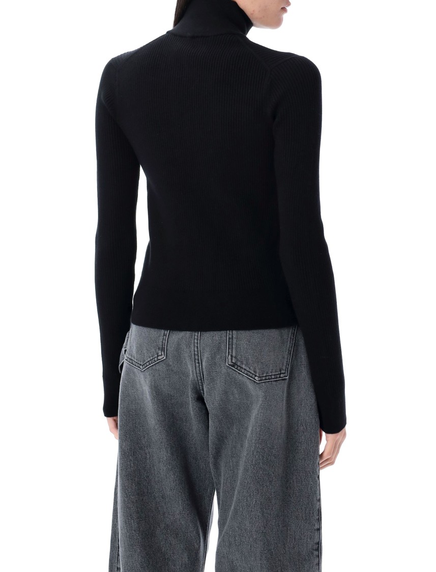 Shop Jw Anderson J. W. Anderson Fitted Zip-up Cardigan In Black