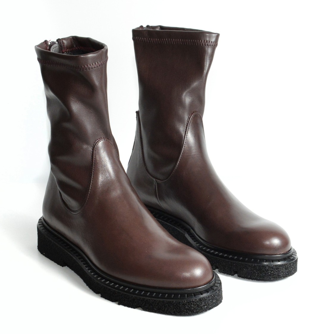 Guglielmo Rotta Ankle Boot In Nappa Ebony In Brown