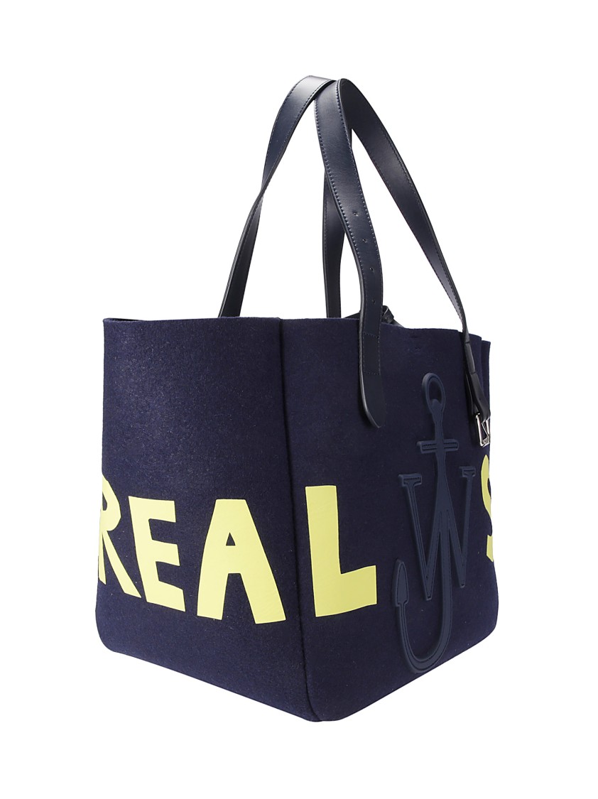Jw Anderson J. W. Anderson Top Knot Closure Tote Bag In Blue