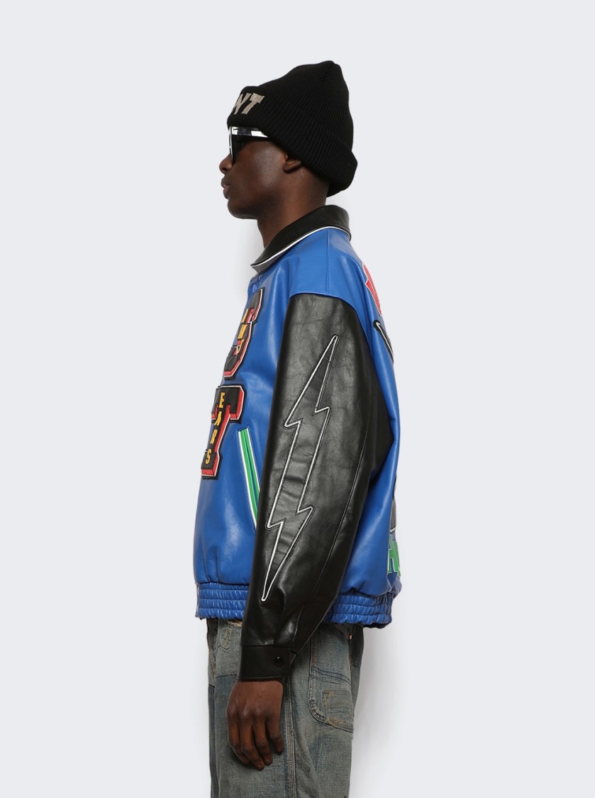 Saint Mxxxxxx X Denim Tears Leather Varsity Jacket