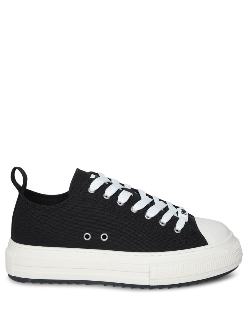 Shop Dsquared2 Black Canvas Sneakers