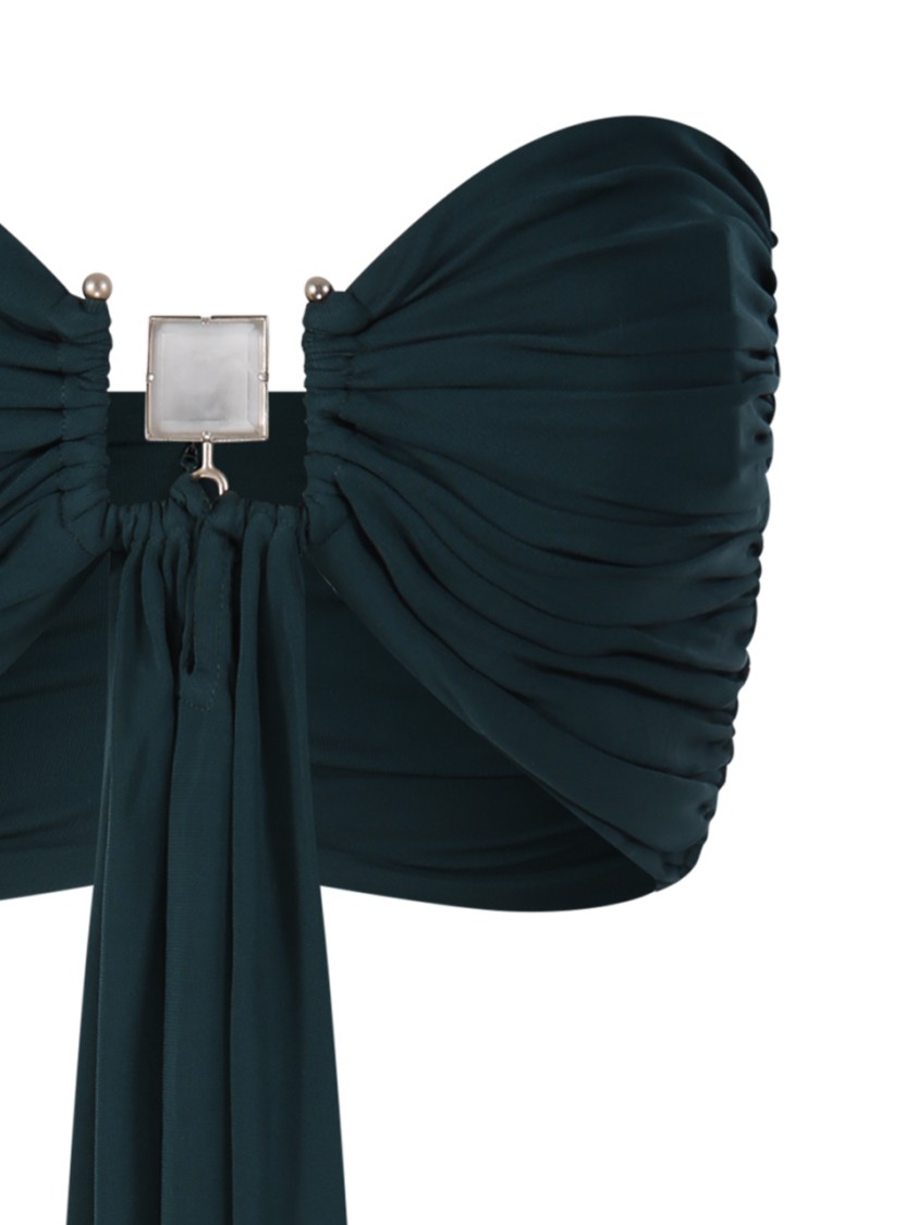 CHRISTOPHER ESBER CHRISTOPHER ESBER BEZEL QUARTZ DRAPE TOP