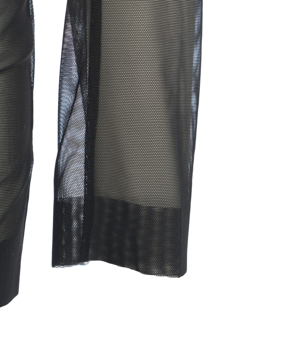 Shop Norma Kamali Black Tulle Blazer With Notched Lapels