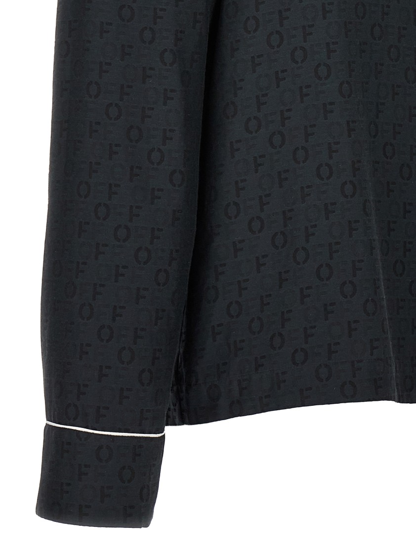 Off-white 'off Jaquard Pajama' Shirt In Black