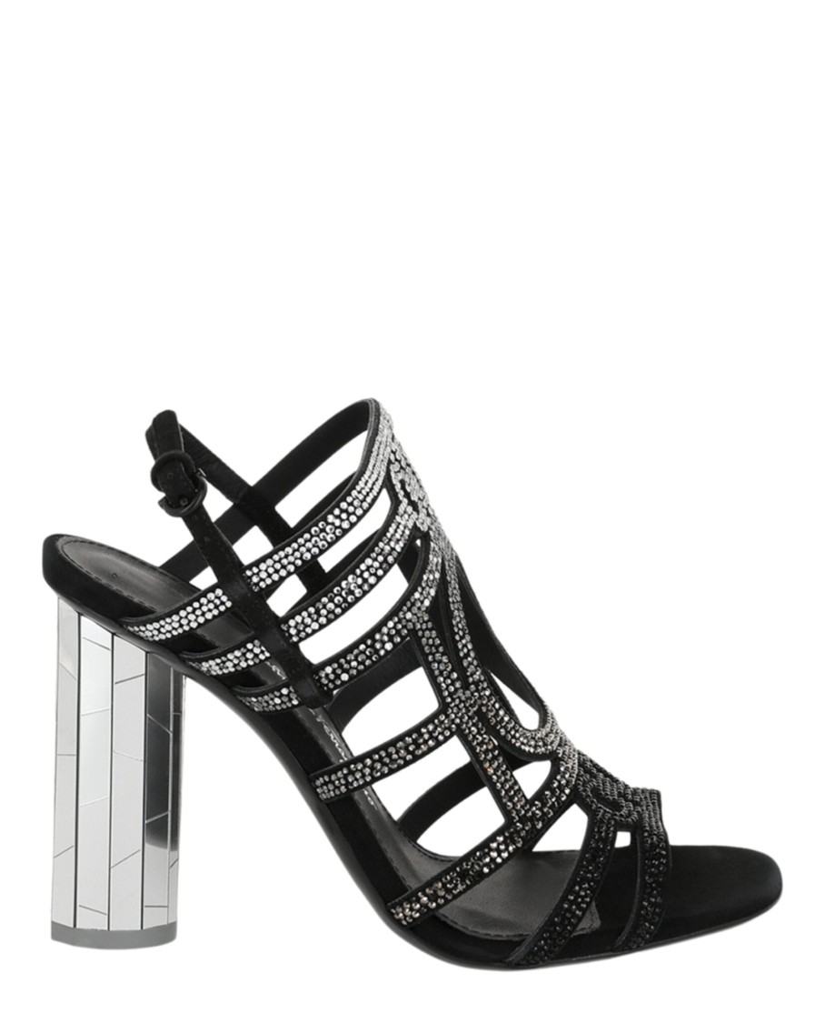 Ferragamo Florenza Crystal-embellished Slingback Heel Sandals