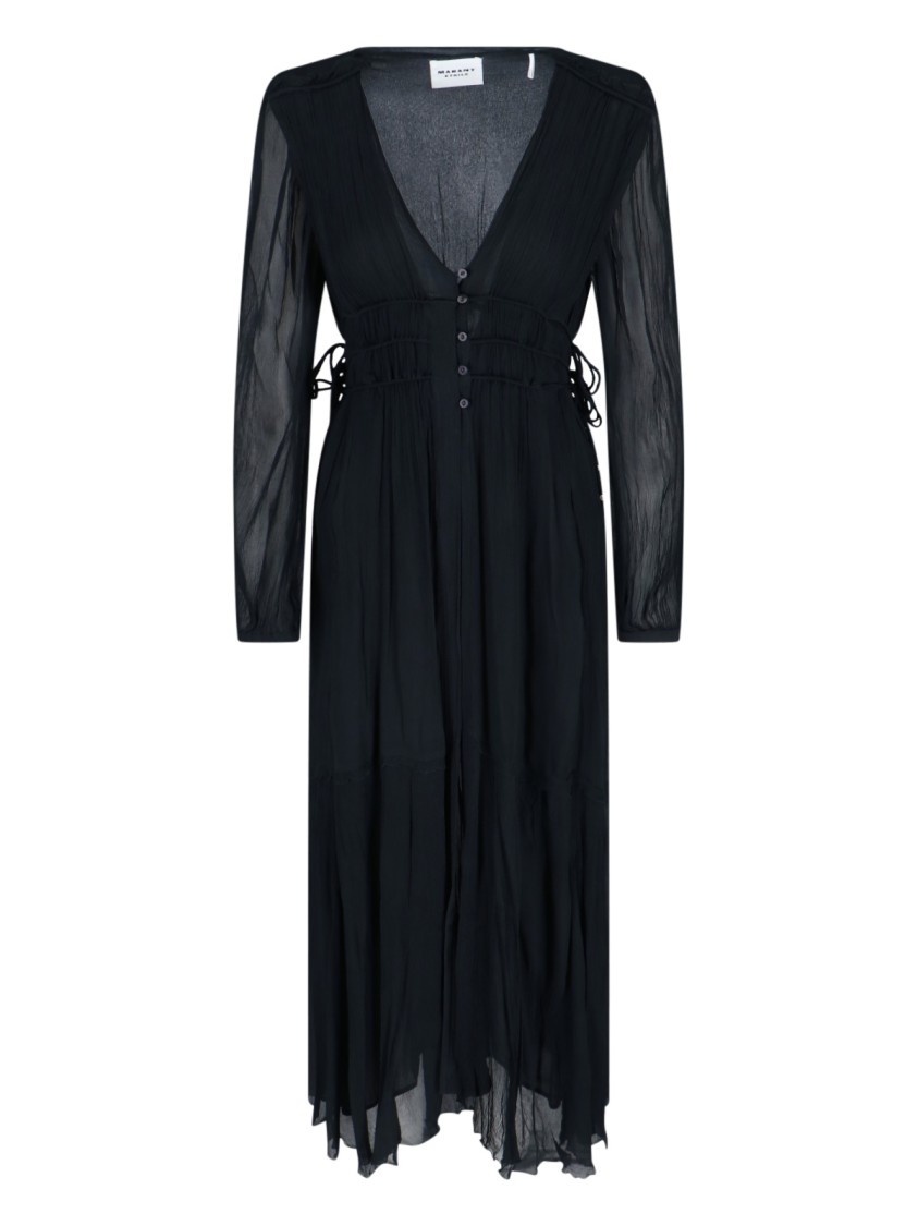 Isabel Marant Étoile Amara' Draped Maxi Dress – Black