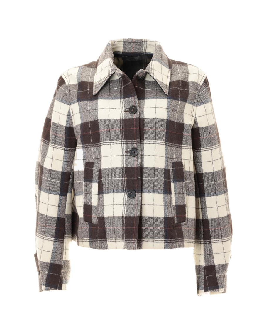 Paul Smith Cropped Wool Jacket With Cream In Multi