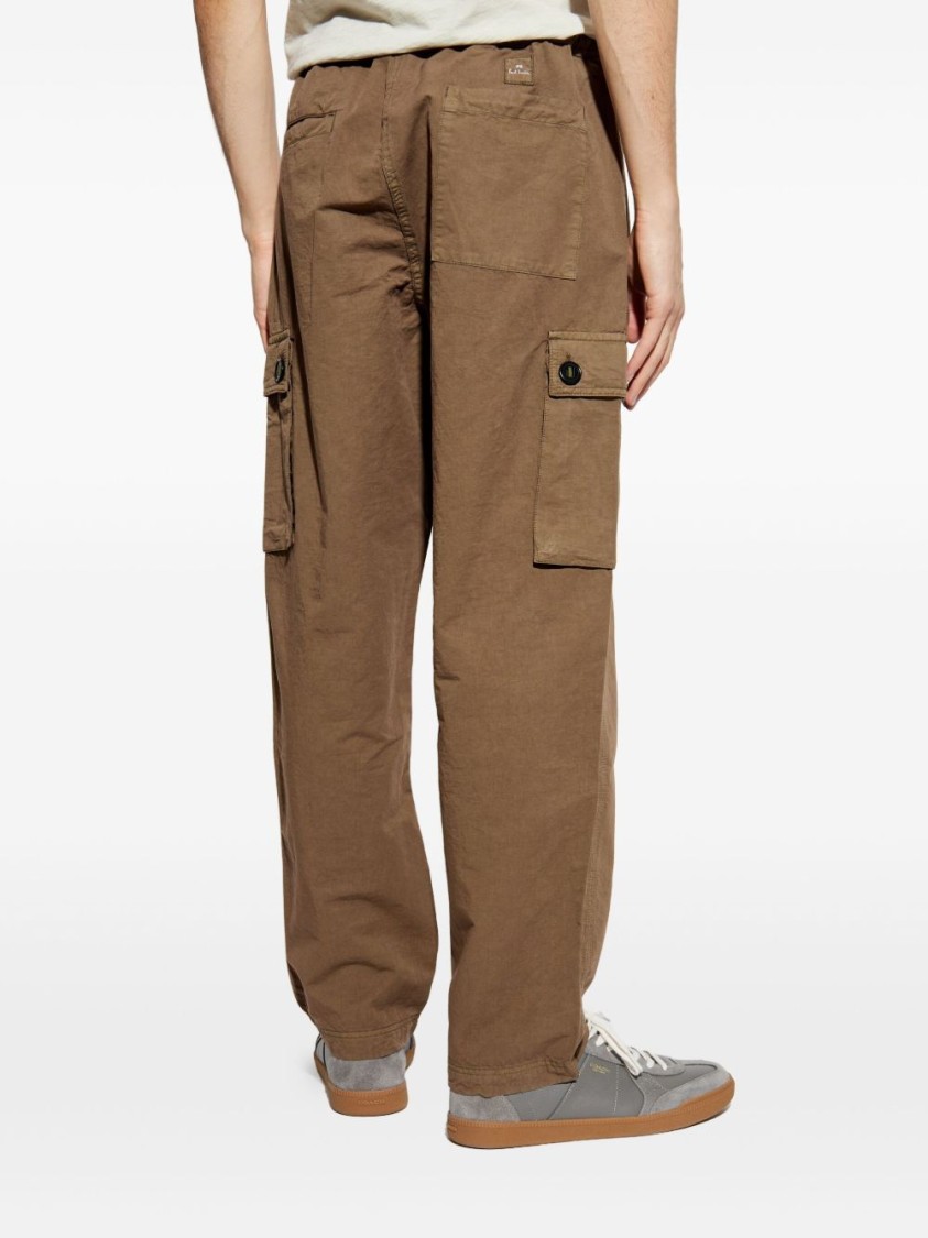 Shop Paul Smith Green Trousers With Cargo Pockets