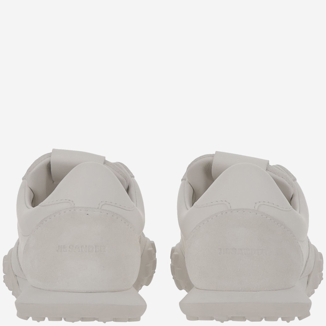 Jil Sander Satin-effect Nylon Sneakers With Suede Trim And Rubber Sole