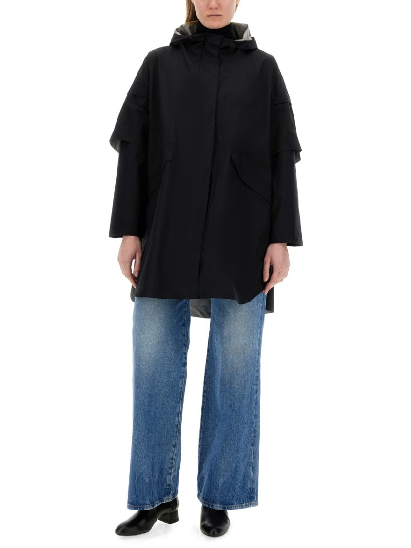 Herno Oversized Hooded Cape Layered Sleeves