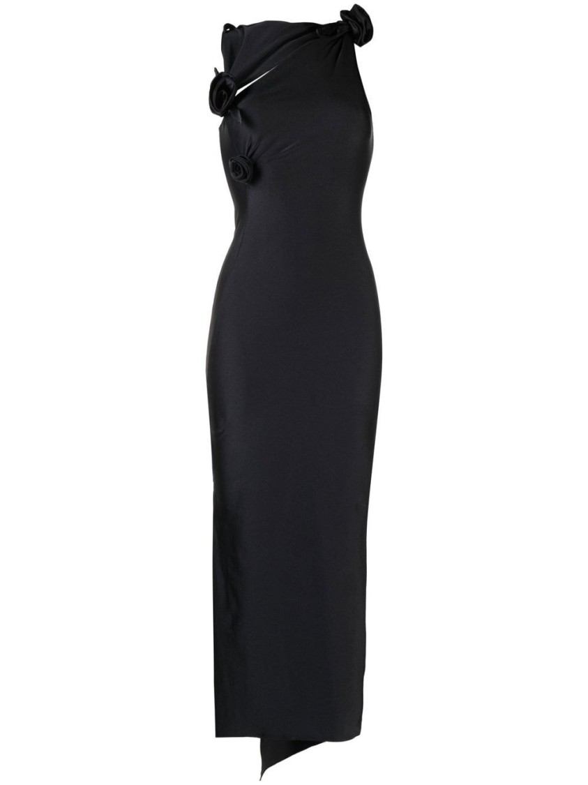Coperni Flower Gown In Black