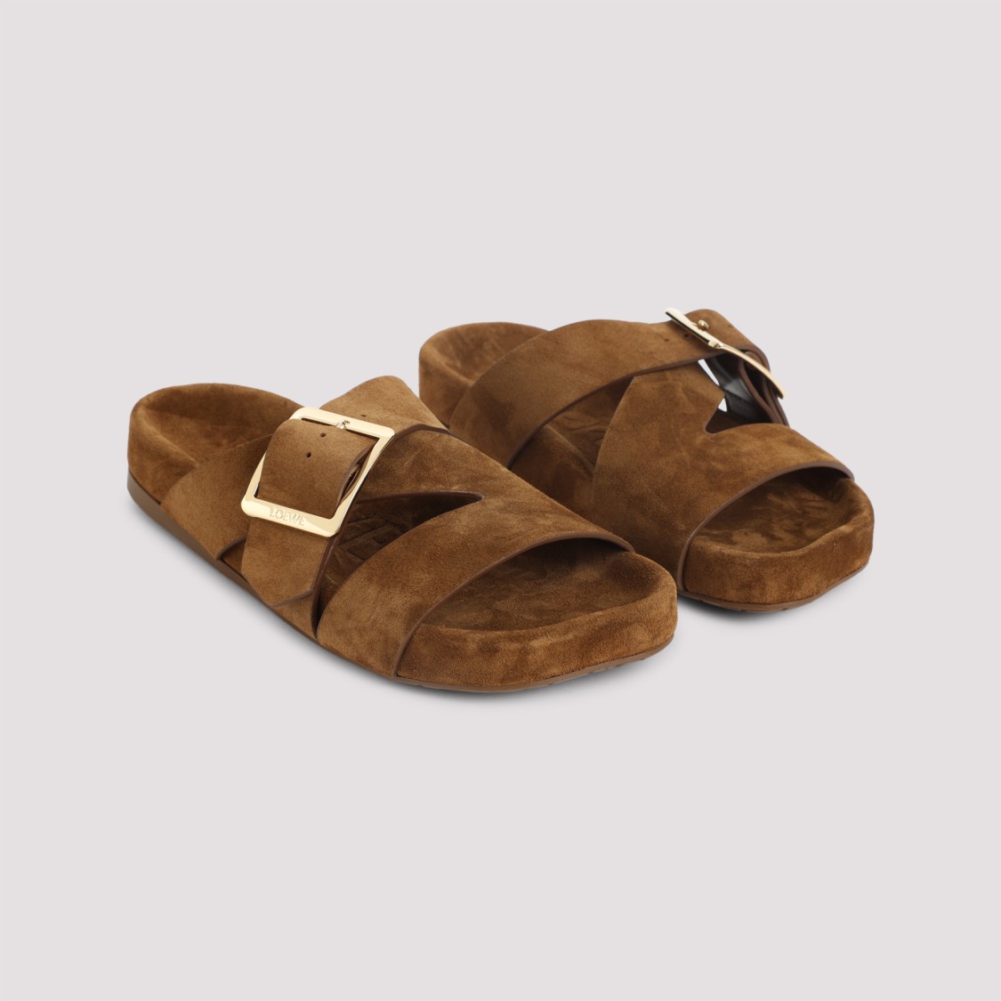 Loewe Slide Sandals With Asymmetric Round Toe