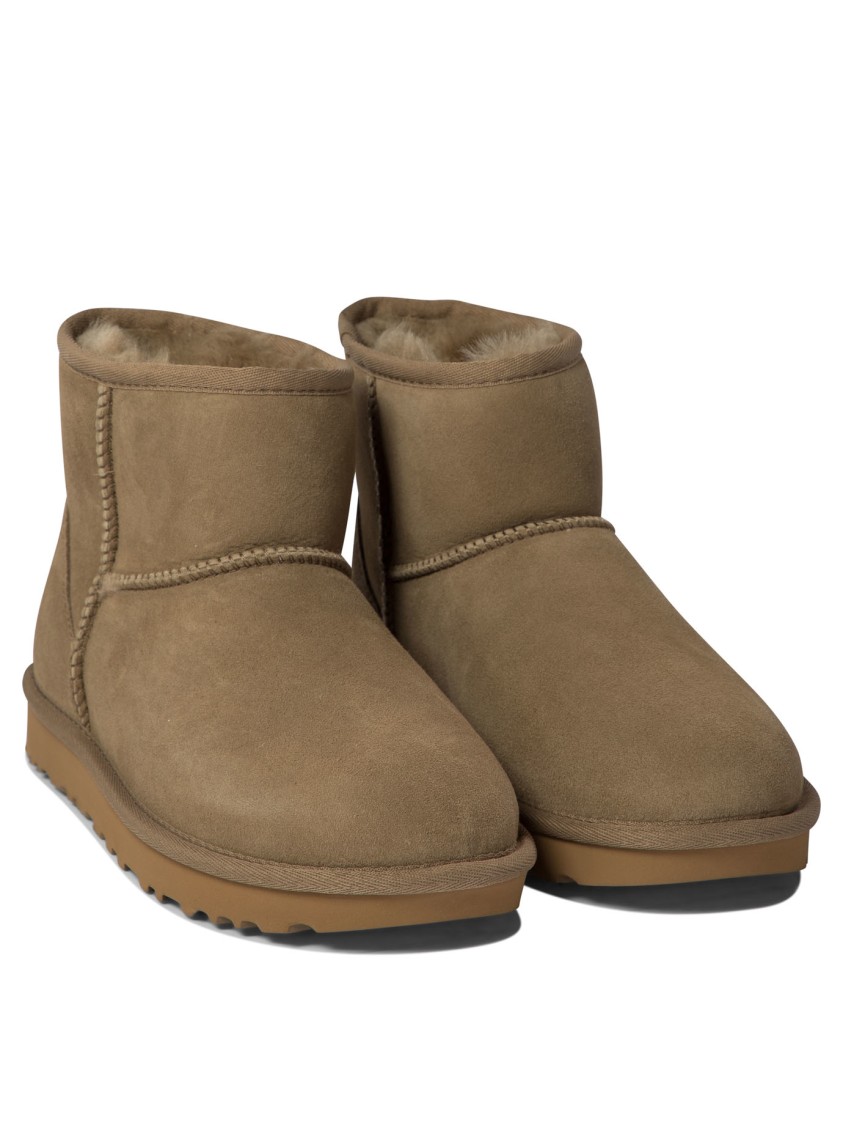 Ugg Suede Leather Ankle Boots In Brown