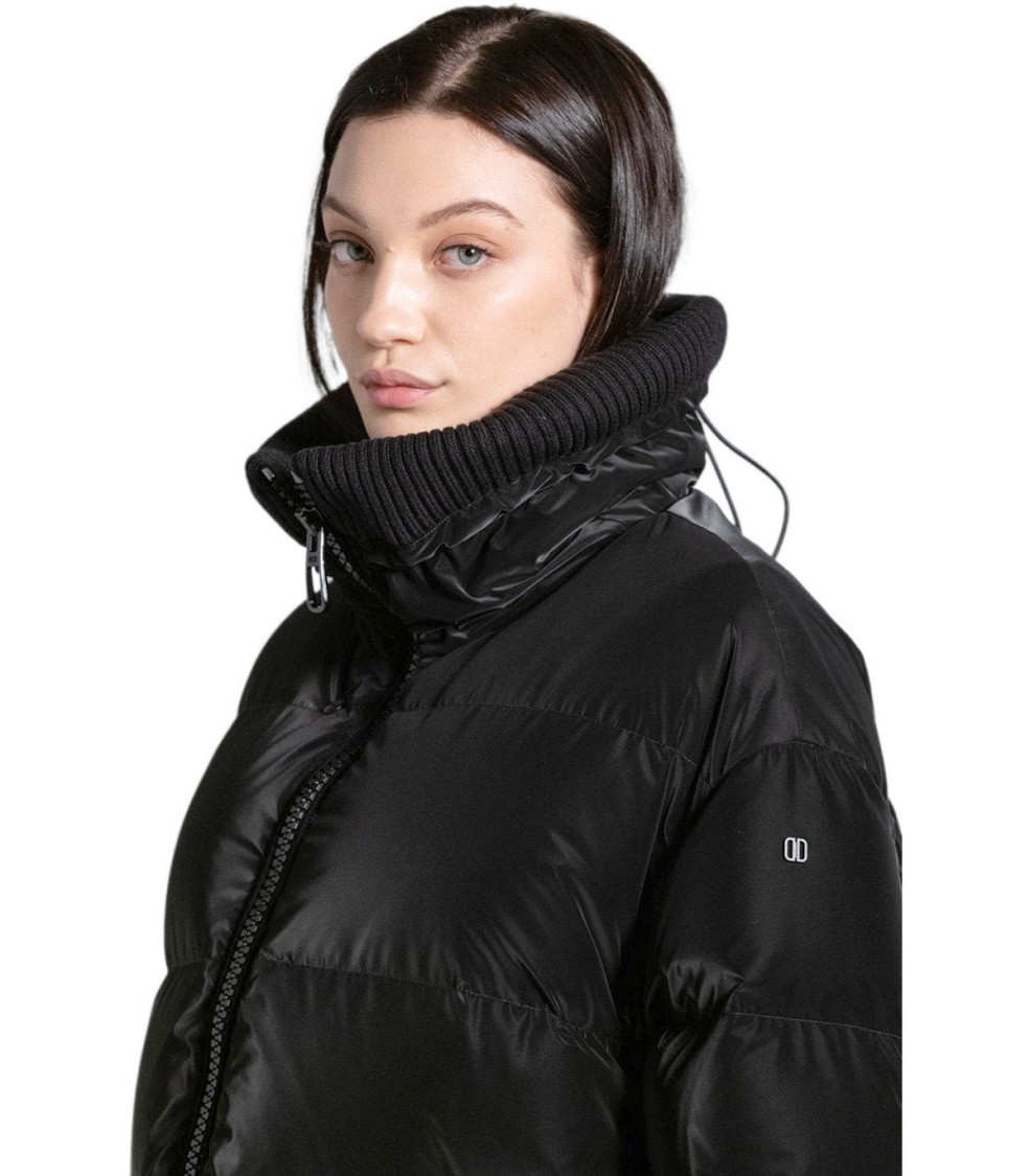 Duno Glossy Black Down Jacket In Black