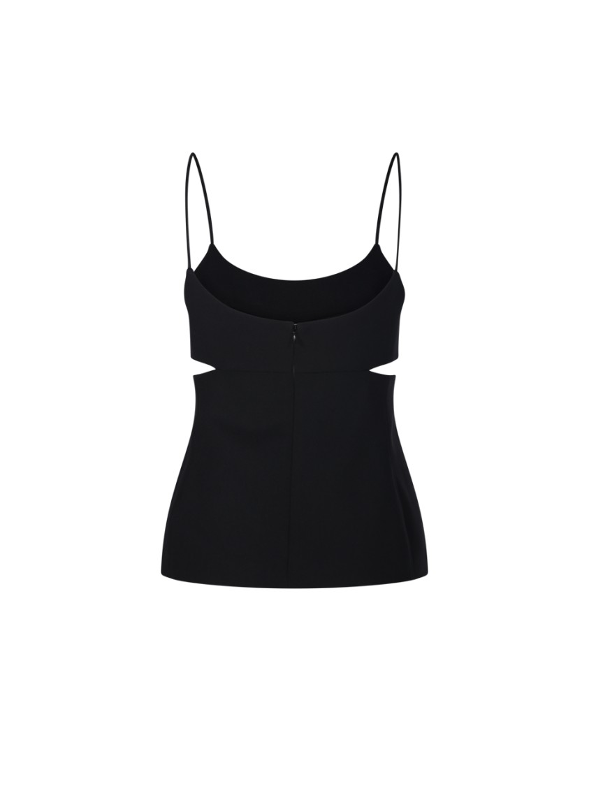 Victoria Beckham Cami Top With Cut-out Design And Spaghetti Straps In Black