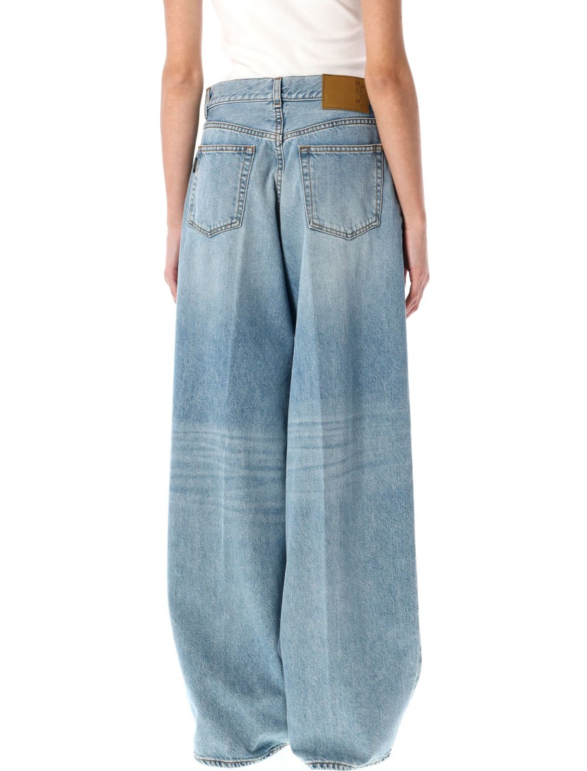 Haikure Womens Lagoon Wash Peace Lagoon Wide-leg Denim Jeans In Blue