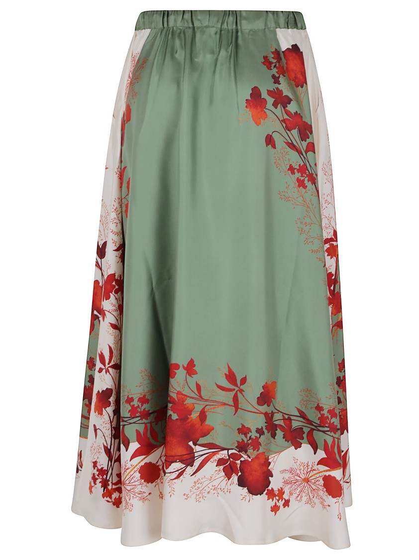 La Doublej La Double J Green Drawstring Skirt In Green