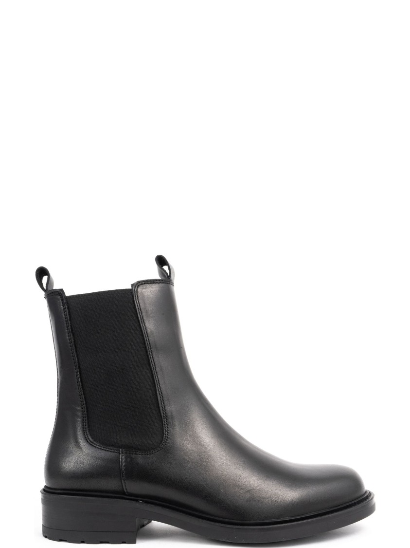 Sergio Moretti Ankle Boots With Elastic Side Panels In Black