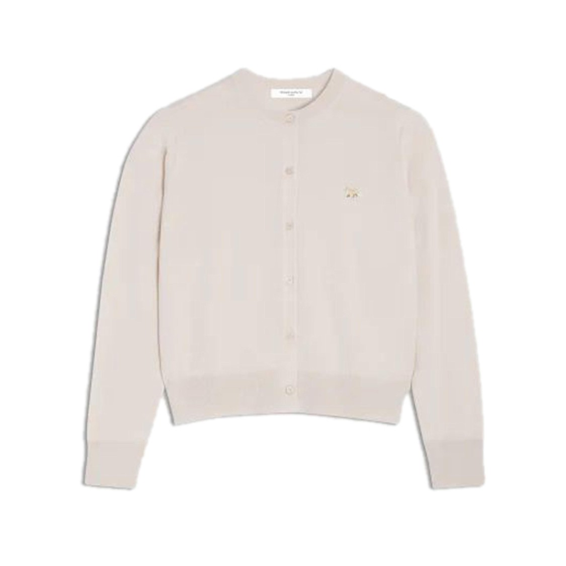 Maison Kitsuné Baby Fox Patch Regular Cardigan In Neutral