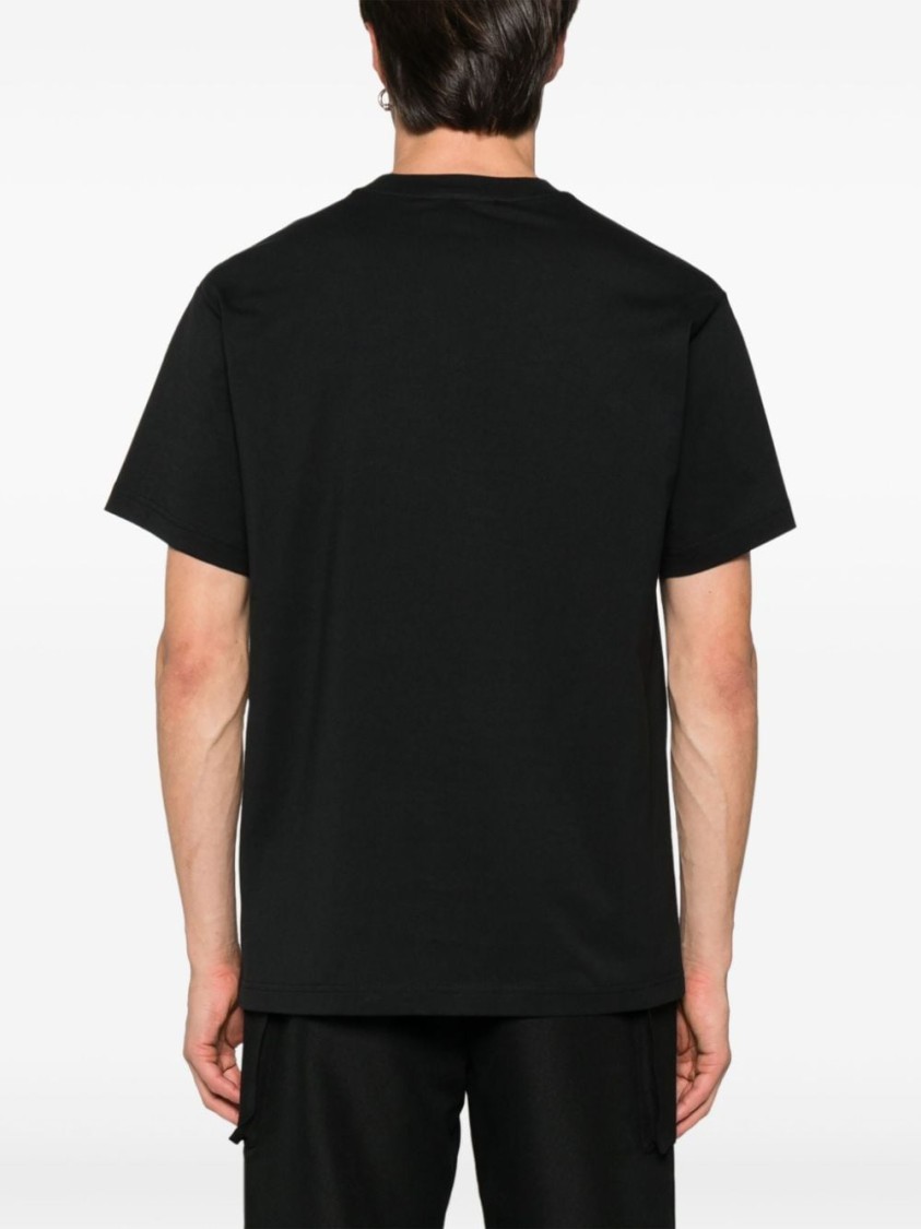 Shop Versace Jeans Couture Short Sleeve T-shirt With Print In Black
