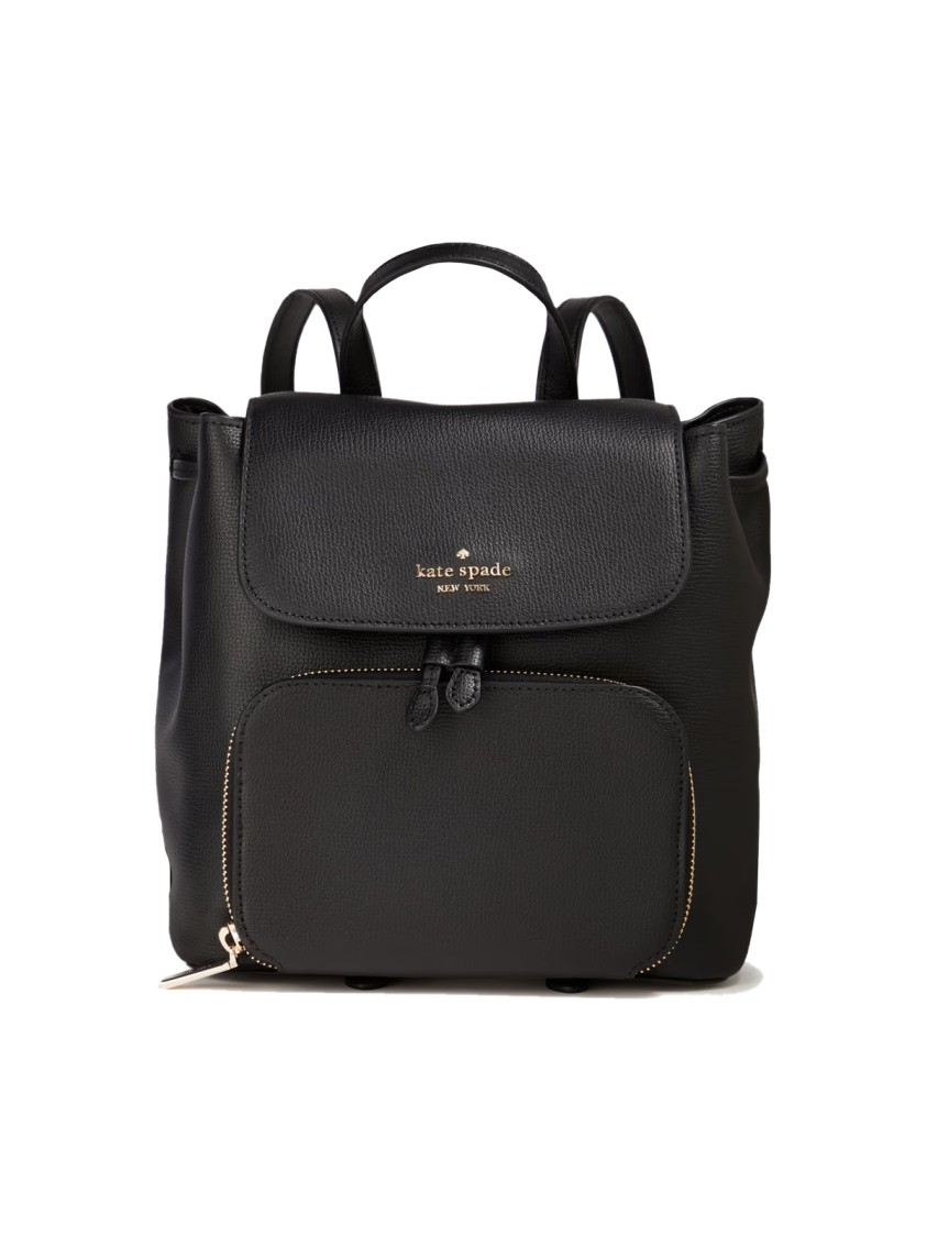 Kate Spade Kristi Medium Flap Backpack In Black