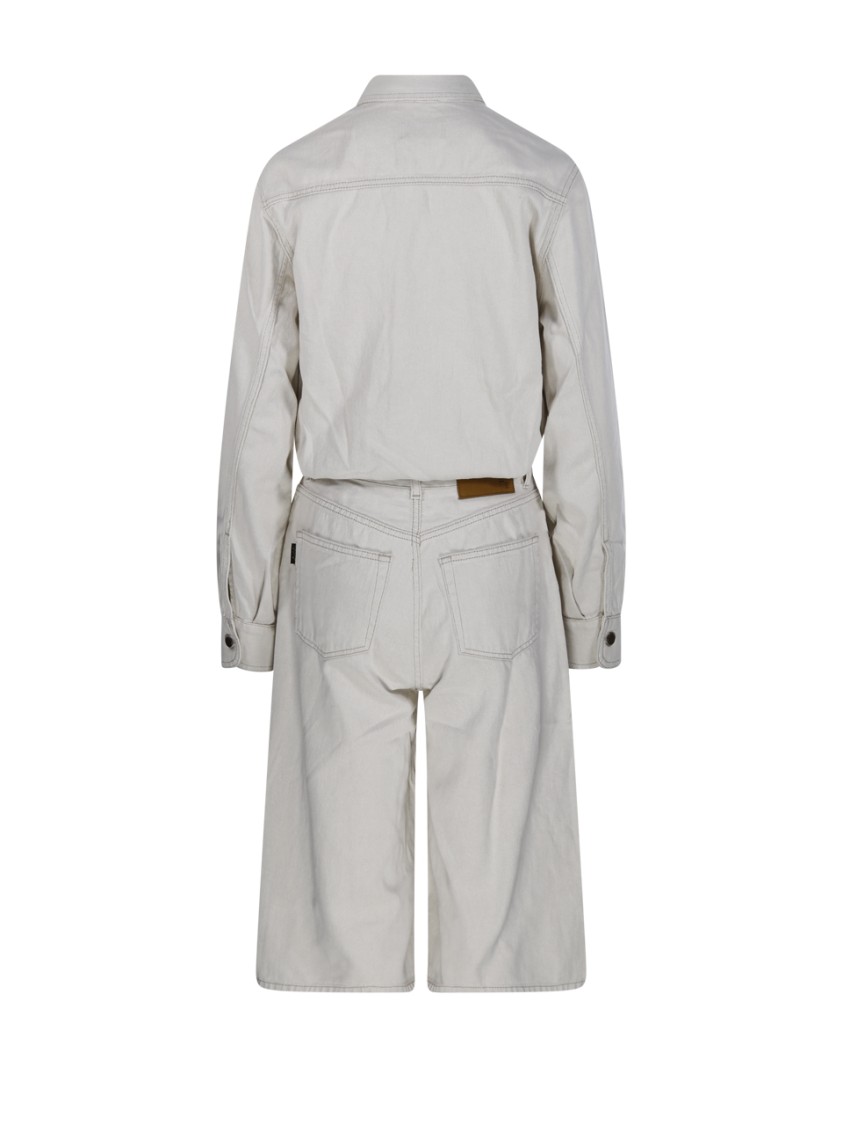 Haikure Cropped Button-up Tonya Pant In Neutrals
