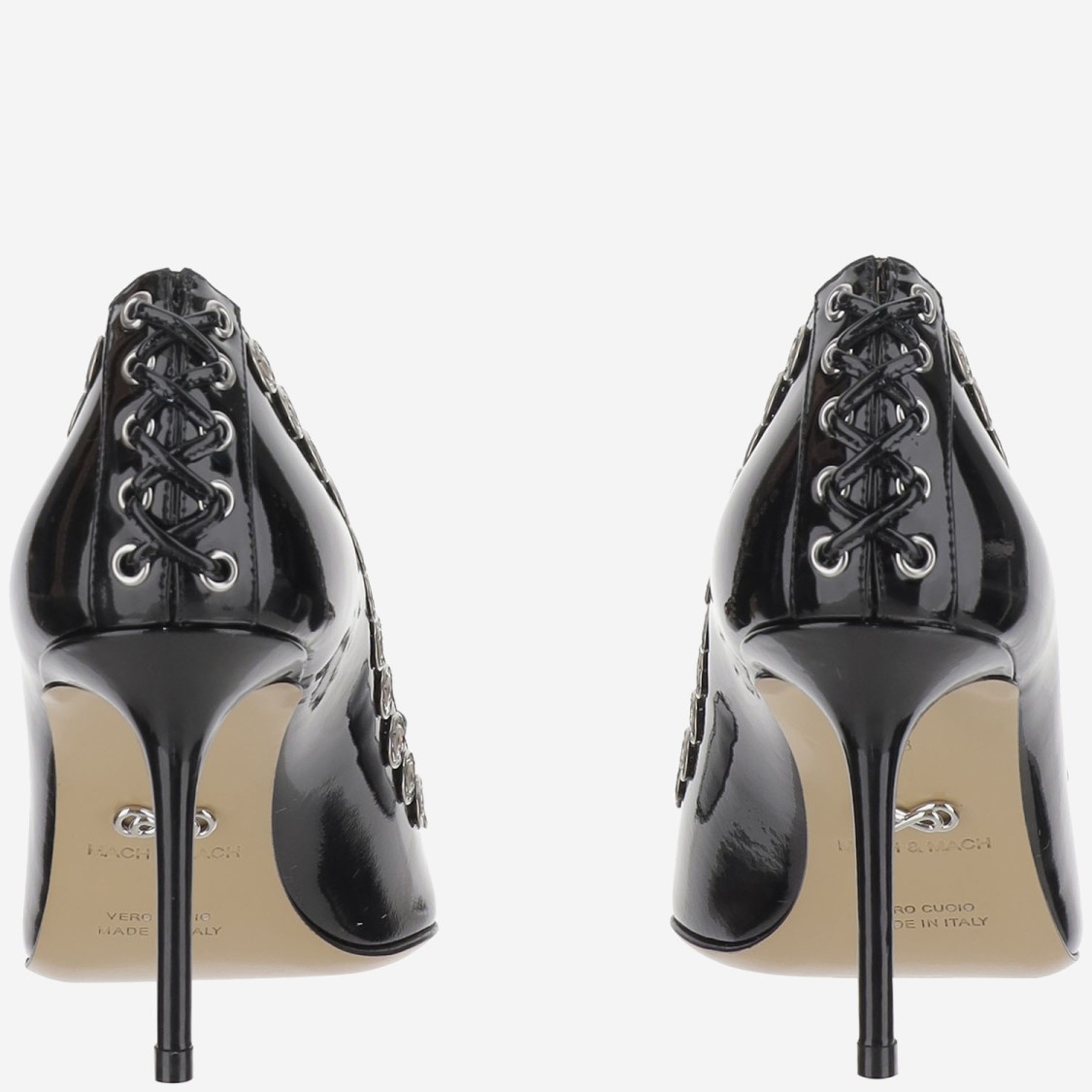 Mach&mach Mach & Mach Corset-style Crystal-embellished Pumps In Gray