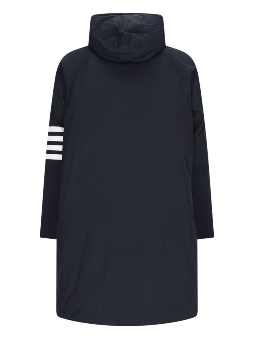Shop Thom Browne "4-bar Football" Parka – Navy In Blue