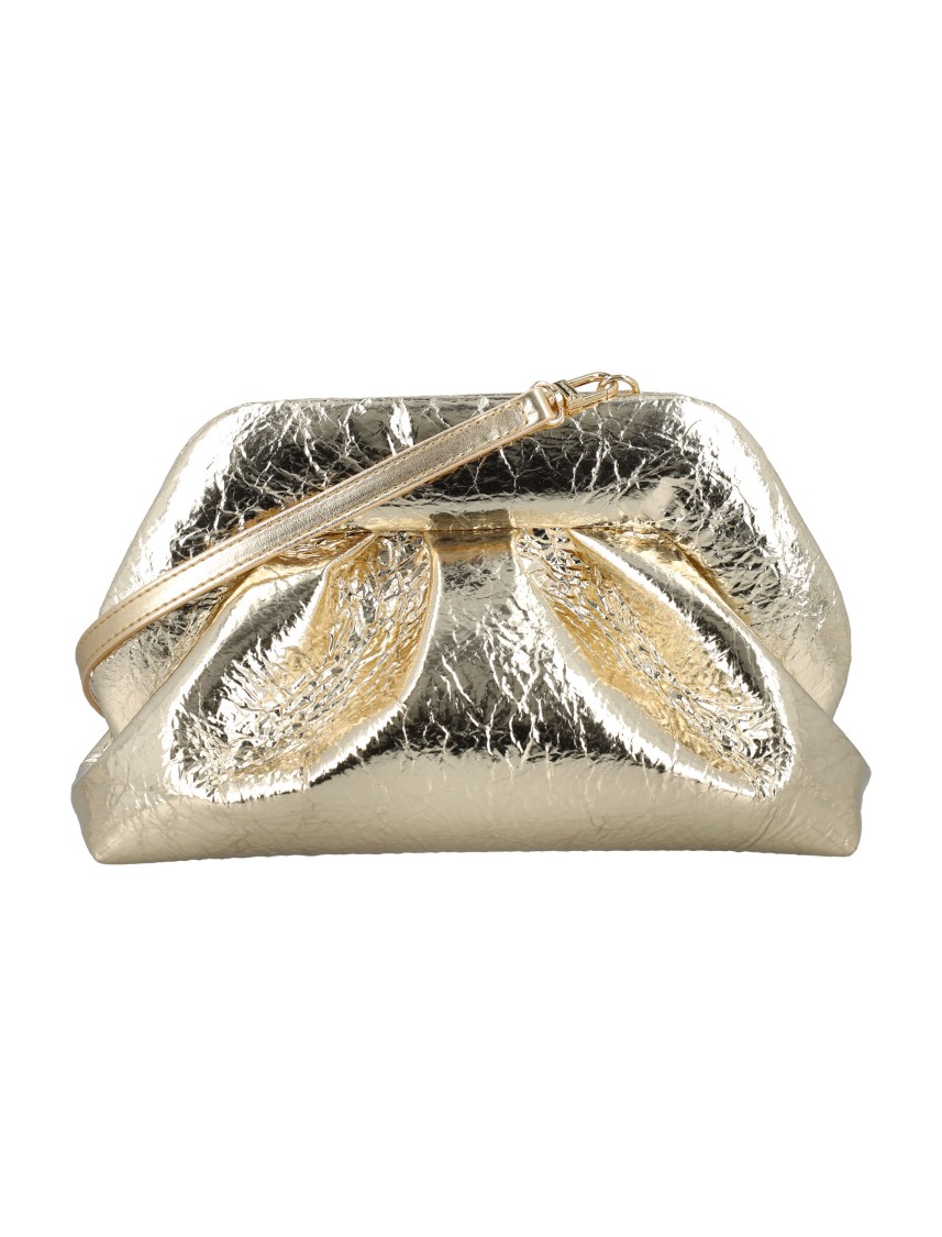Themoirè Tia Clutch Pineapple Leather In Gold