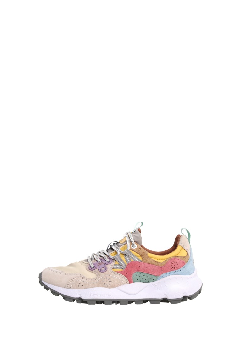 Flower Mountain Sneakers With Multicolored Suede Inserts In Multi