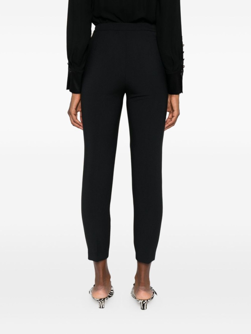 Elisabetta Franchi Cropped Tailored Trousers In Black