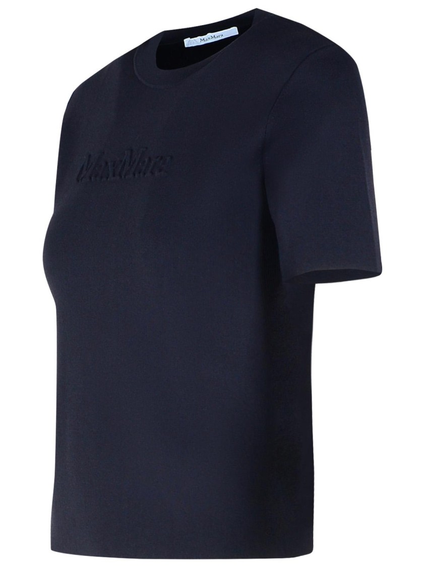 Max Mara Segale Blue Viscose Blend T-shirt In Blue