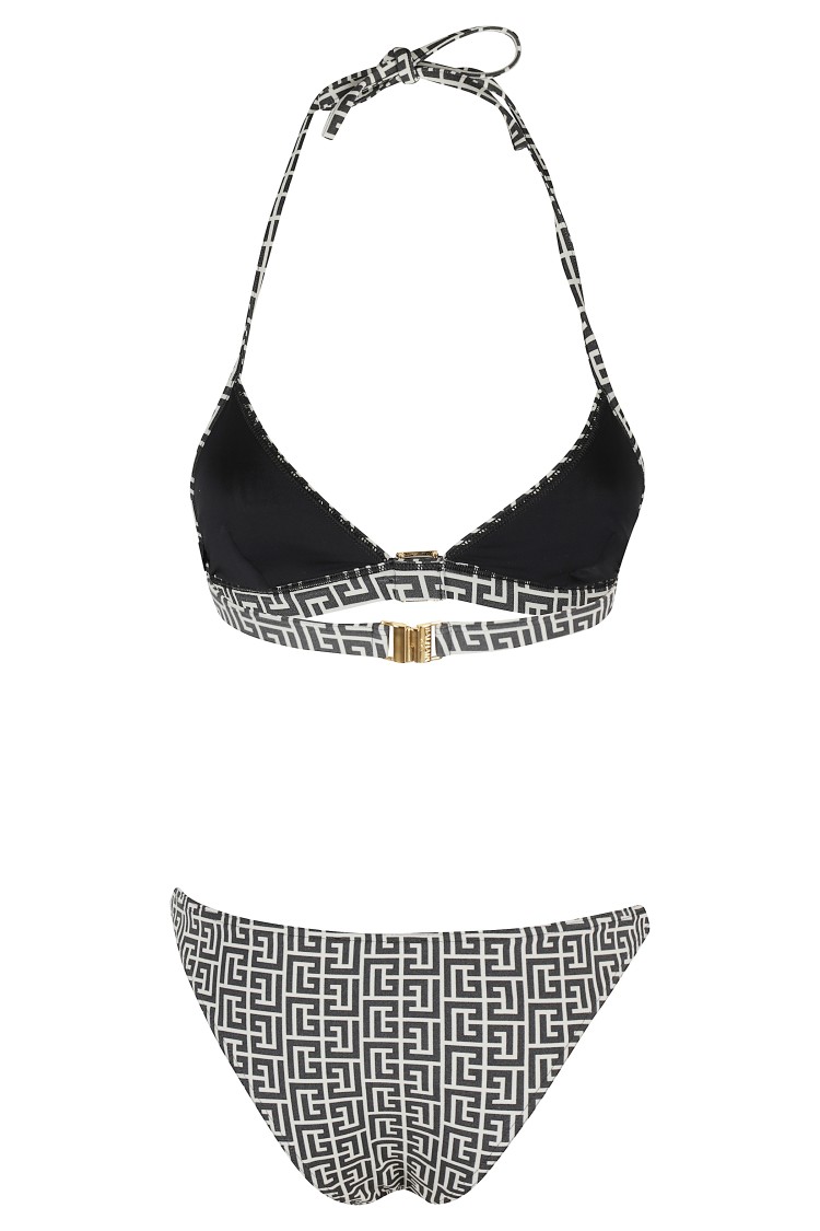 BALMAIN BALMAIN TRIANGLE BIKINI - BLACK/IVORY