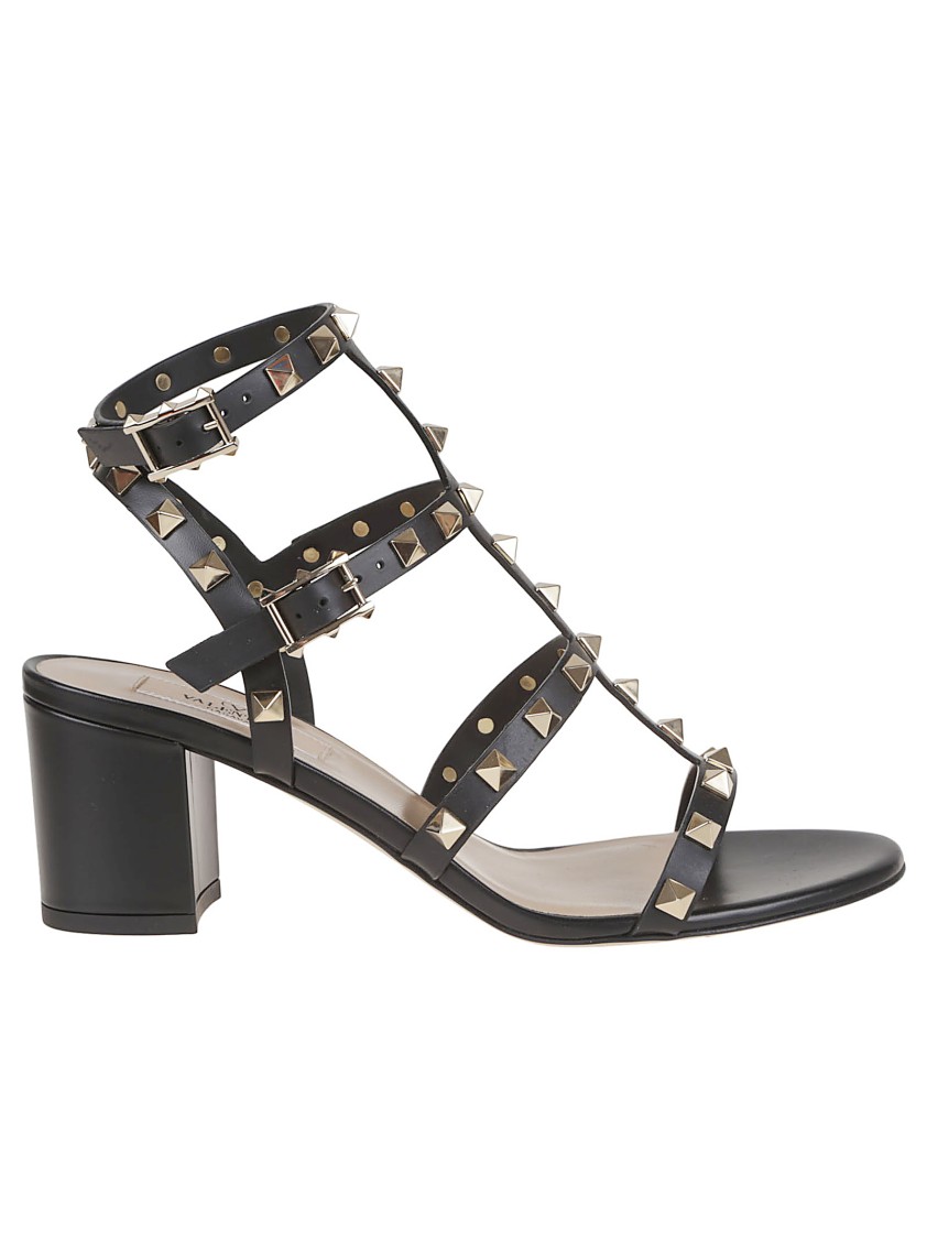 Shop Valentino Garavani Rockstud Calfskin Sandals
