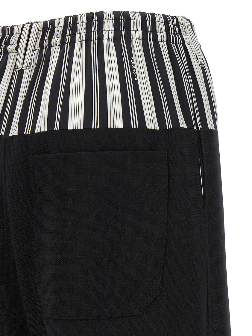 Fendi Basque Trompe L'oeil Pants In Black