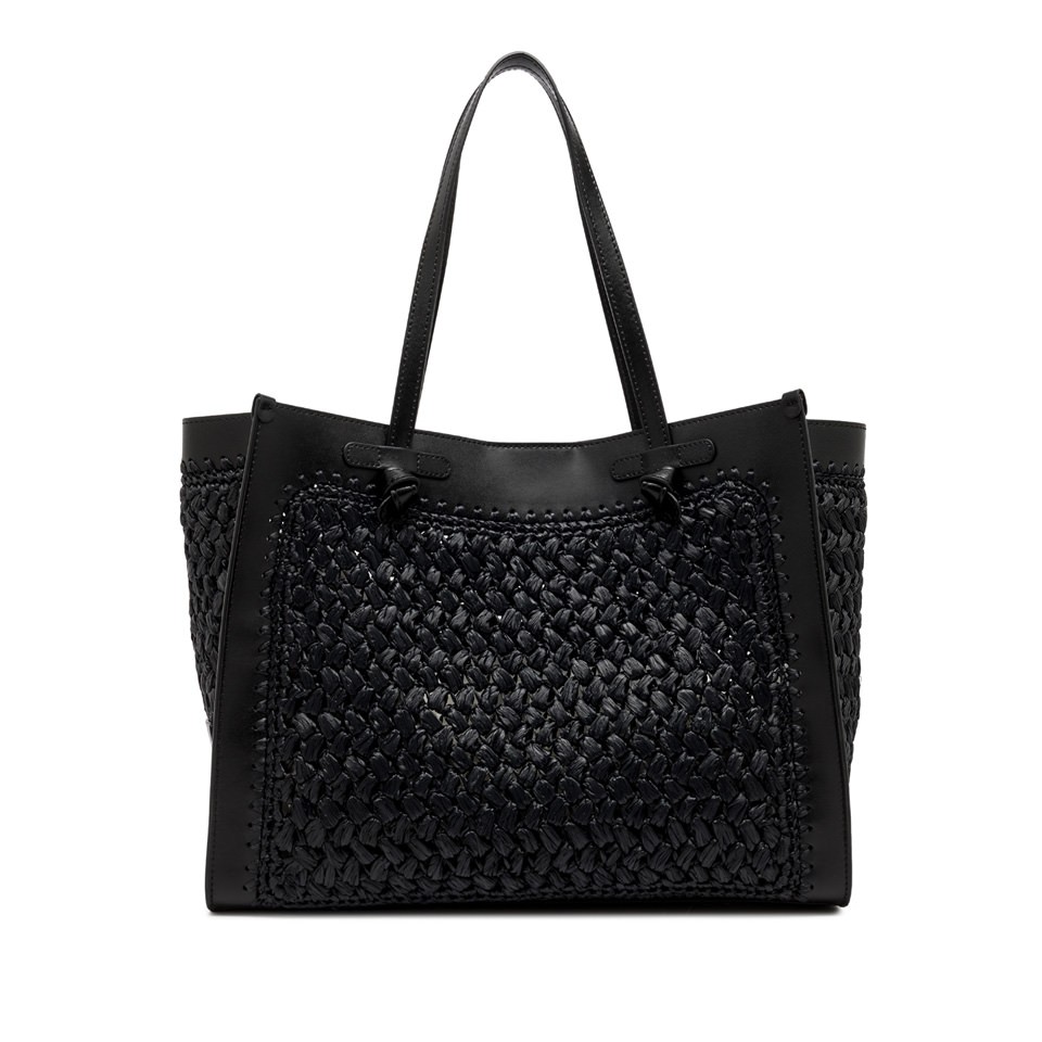 Gianni Chiarini Marcella Refined Black Leather Shoulder Bag