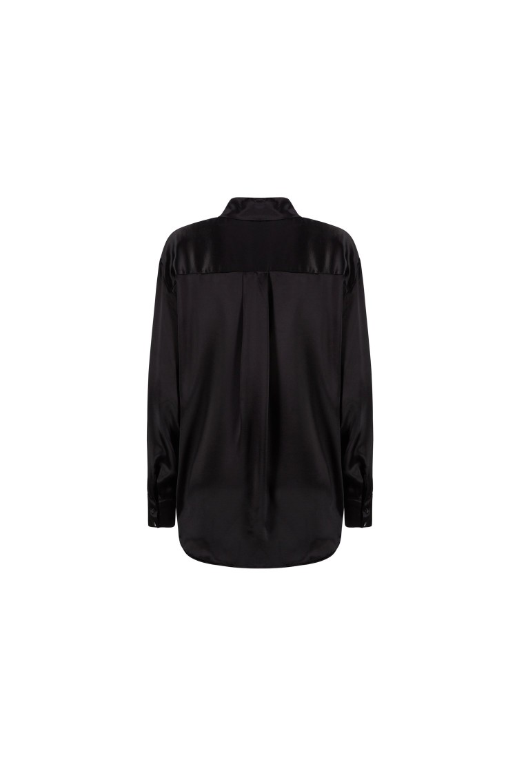 Aniye By Satin Sory Blouse In Black