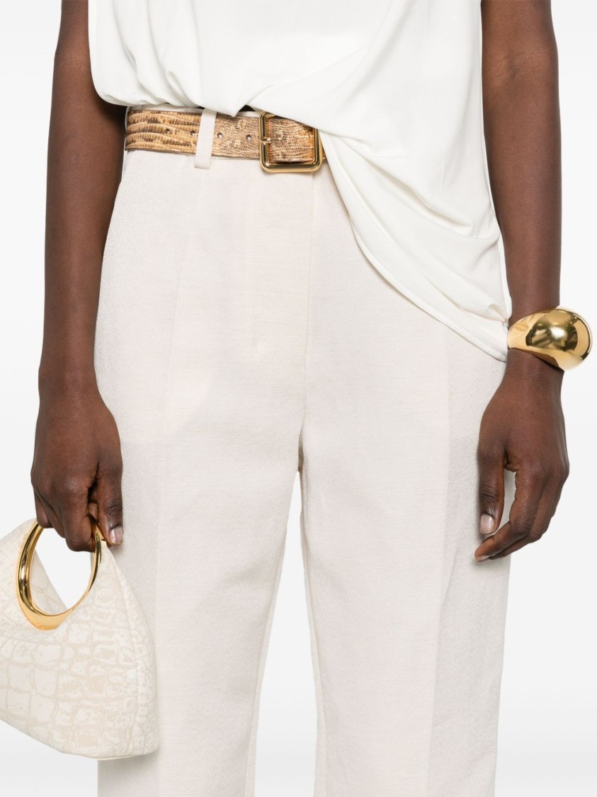 パンツ Jacquemus Tailored Beige Trousers With Concealed Front Jacquemus Tailored Beige Trousers With Concealed Front