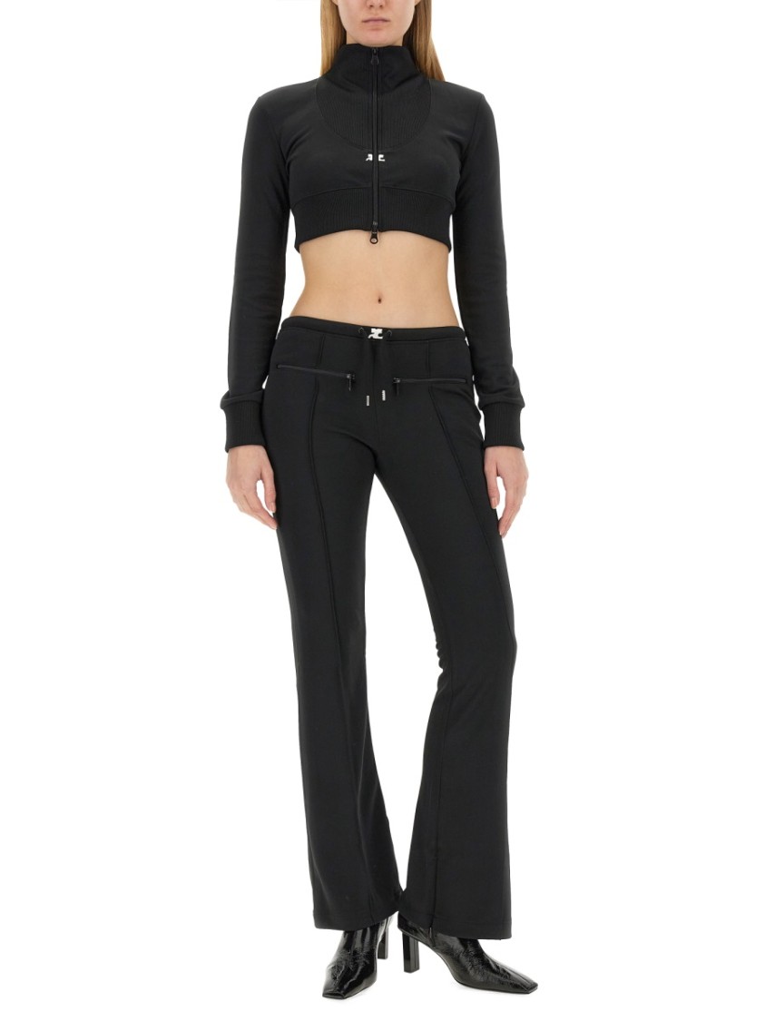 COURRÈGES COURRÈGES CROPPED JACKET WITH HIGH COLLAR