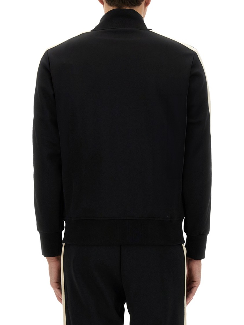 Shop Palm Angels Track Jacket With Zipper In Black