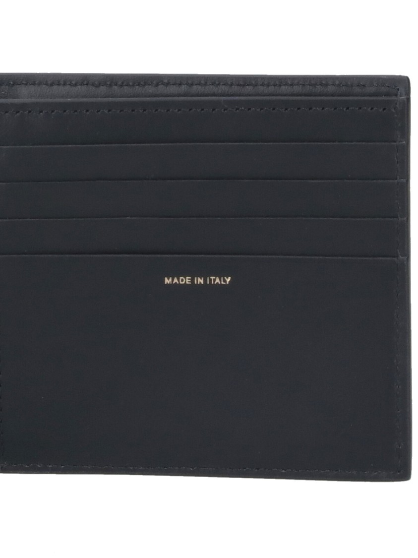 Paul Smith Striped Bi-fold Wallets With Multicolor Detail In Black